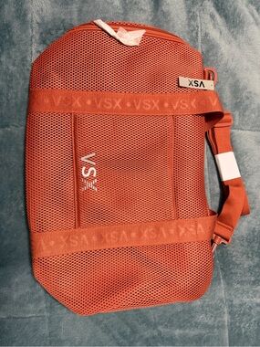 Victoria's Secret Orange Mesh Messenger Bag with VSX Branding